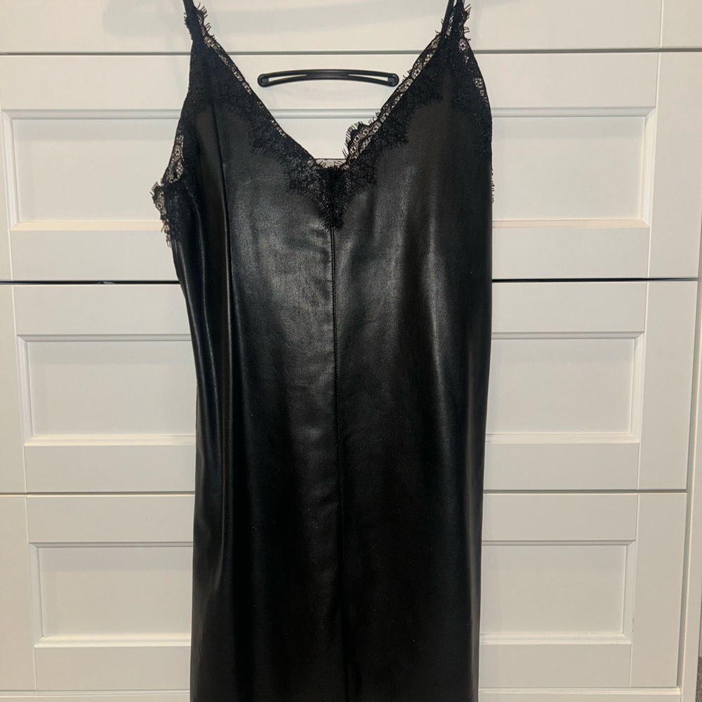 Zara Black Lace Trim Chemise